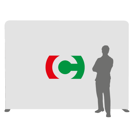 Textilwand ALU | 300er gerade | einseitig bedruckt