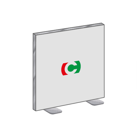Textilspannrahmen freistehend | B 300 cm x H 200,5 cm | bedruckt