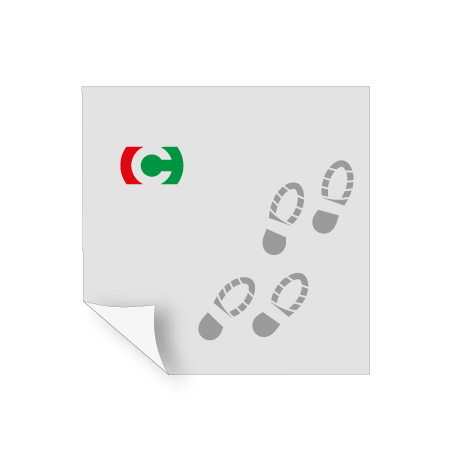 Fussbodenaufkleber
