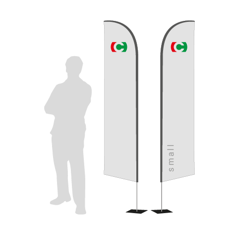 Beachflag Wind | Small (260 cm) | beidseitig bedruckt