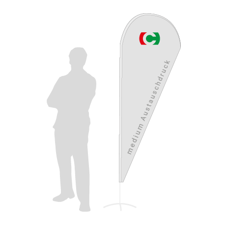 Beachflag Drop Austauschdruck | Medium (280 cm) | einseitig bedruckt