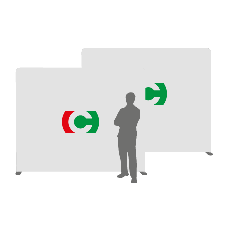 Textilwand ALU | 240er gerade | beidseitig bedruckt