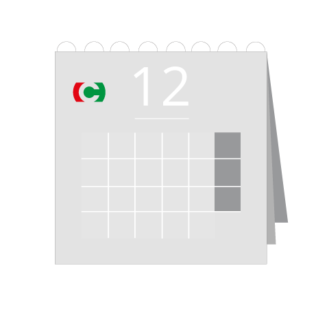 12 Blatt Wandkalender mit Deckblatt