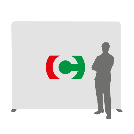 Textilwand ALU | 240er gerade | einseitig bedruckt
