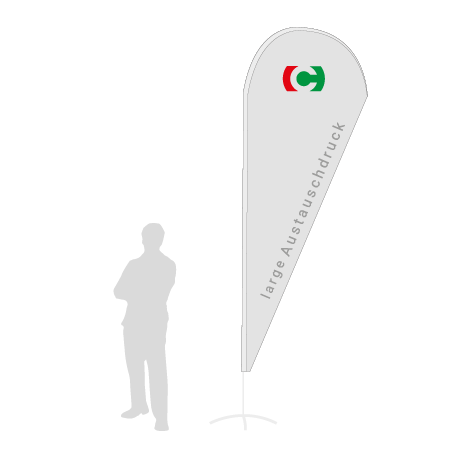 Beachflag Drop Austauschdruck | Large (350 cm) | einseitig bedruckt