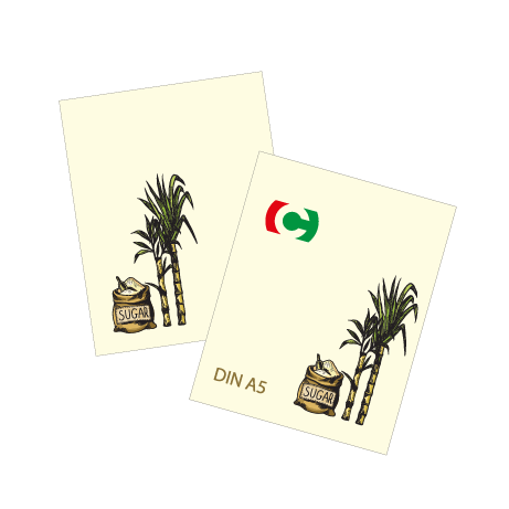 Drucksachen aus Zuckerrohrpapier